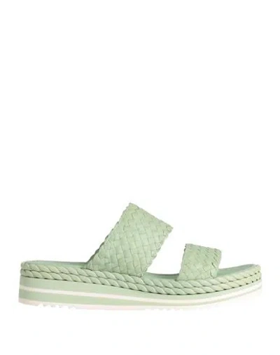 Pons Quintana Woman Sandals Light Green Size 11 Leather