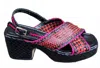 Pons Quintana Women's Guinea Sandals In Black/red In Multi