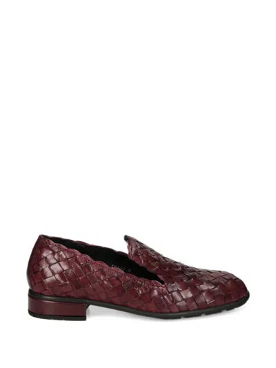 Pons Quintana Woven Leather Loafers In Red