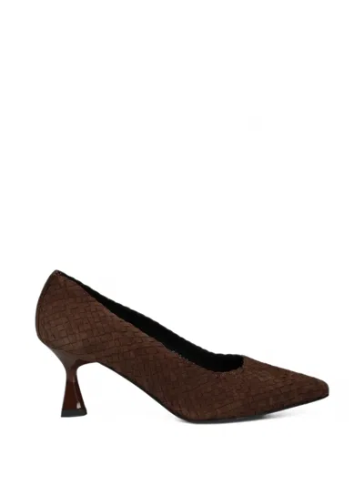 Pons Quintana Woven Leather Pumps In Brown