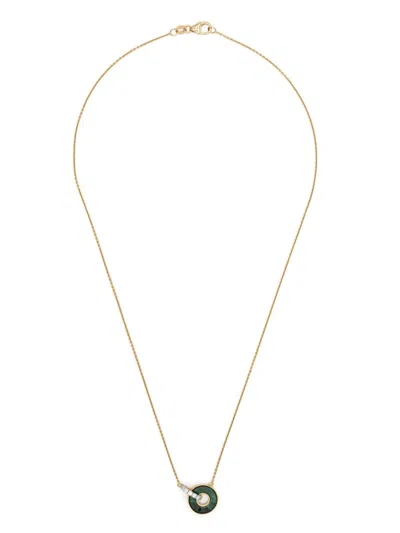 Ponte Vecchio 18kt Yellow Gold Promesse Malachite Necklace