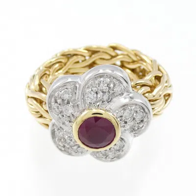 Pre-owned Ponte Vecchio Gold (18k) Yellow Gold (18k) Band Ring ()