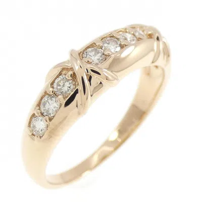 Pre-owned Ponte Vecchio Pink Gold (18k) Band Ring ()