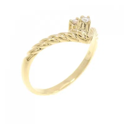 Pre-owned Ponte Vecchio Yellow Gold (18k) Band Ring ()