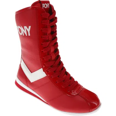 PONY PONY KO-80 HIGH PATENT SNEAKERS