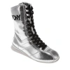 Pony Womens Ko-80 High Vintage Metallic Genuine Leather Premium Lace Up Athletic Sneaker Shoe In Silver