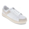 Pony Mens M-pro Low Metallic Genuine Leather Premium Lace Up Athletic Sneaker Shoe In White/silver