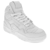 Pony Mens M100 Genuine Leather Premium Hightop Lace Up Athletic Sneaker Shoe In White