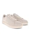 Pony Mens M-pro Low Lux Genuine Suede Premium Lace Up Athletic Sneaker Shoe In Oatmeal,white