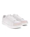 Pony Mens M-pro Low Perf Genuine Leather And Suede Premium Lace Up Athletic Sneaker Shoe In White
