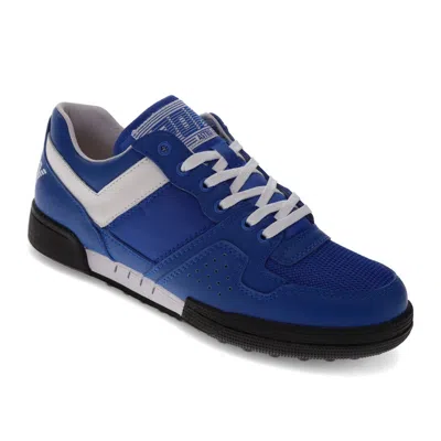 Pony Mens Astro Classic Genuine Leather Premium Lace Up Athletic Sneaker Shoe In Blue