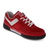 Pony Mens Astro Classic Genuine Leather Premium Lace Up Athletic Sneaker Shoe In Red