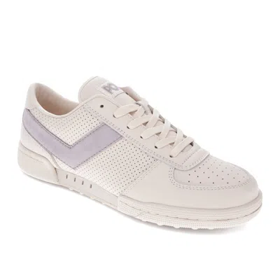 Pony Mens Linebacker Lux Genuine Leather And Suede Premium Lace Up Athletic Sneaker Shoe In Purple