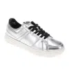 Pony Mens M-80 Low Metallic Genuine Leather Premium Lace Up Athletic Sneaker Shoe In Silver