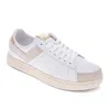 Pony Mens M-pro Low Metallic Genuine Leather Premium Lace Up Athletic Sneaker Shoe In White