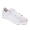 Pony Mens M-pro Low Perf Genuine Leather And Suede Premium Lace Up Athletic Sneaker Shoe In White