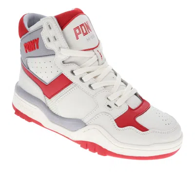 Pony Mens M110 Archive Genuine Leather Premium Lace Up Athletic Sneaker Shoe In White
