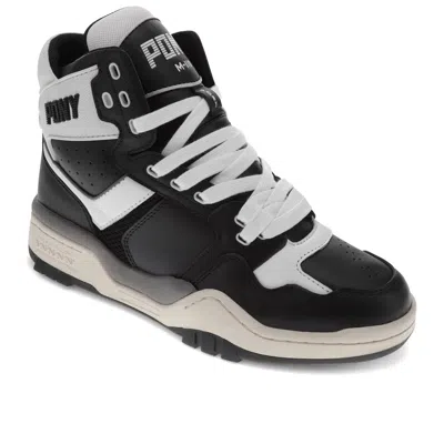Pony Mens M110 Archive Genuine Leather Premium Lace Up Athletic Sneaker Shoe In Black