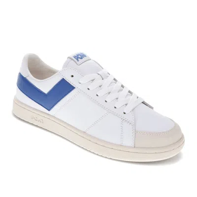Pony Mens M-pro Low Genuine Leather And Suede Premium Lace Up Athletic Sneaker Shoe In White