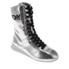 Pony Womens Ko-80 High Vintage Metallic Genuine Leather Premium Lace Up Athletic Sneaker Shoe In Silver