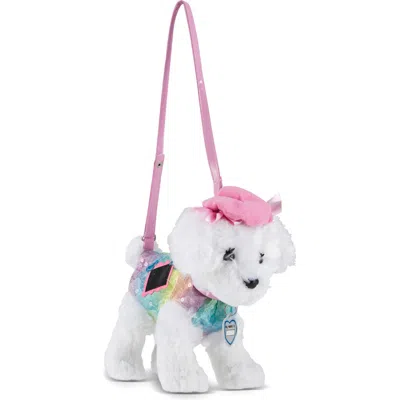 Poochie And Co Kids' Maltese Rainbow Poochie Crossbody In White