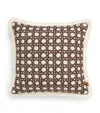 Poodle & Blonde Fringed Rattan Cushion