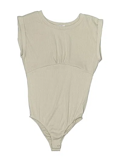 Pre-owned Poof Bodysuit In Tan