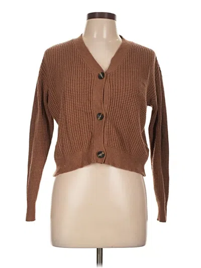 Pre-owned Poof Cardigan Sweater In Brown