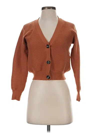 Pre-owned Poof Cardigan Sweater In Brown