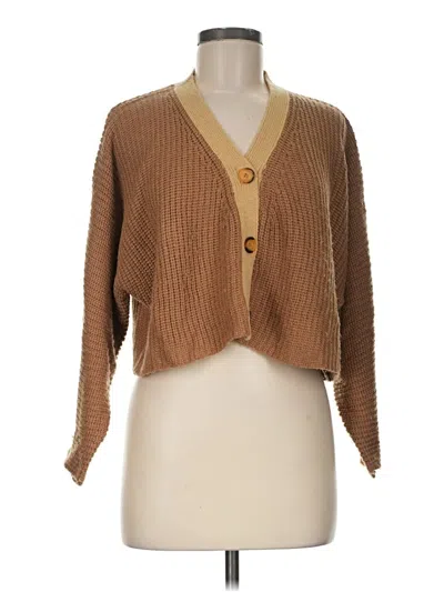 Pre-owned Poof Cardigan Sweater In Brown