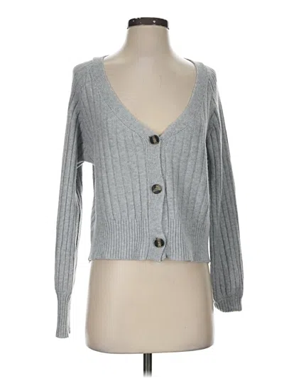Pre-owned Poof Cardigan Sweater In Gray