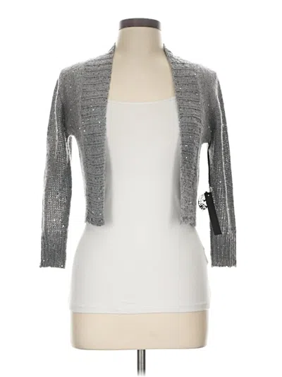Pre-owned Poof Cardigan Sweater In Silver
