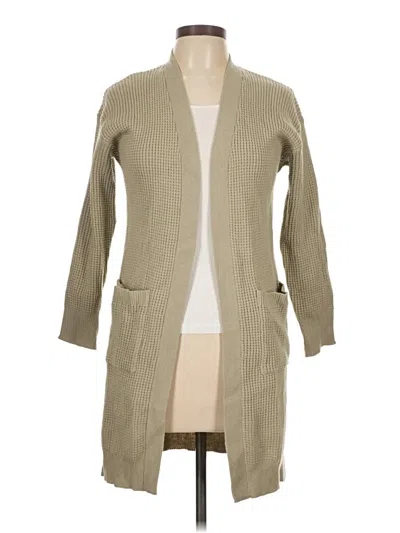 Pre-owned Poof Cardigan Sweater In Tan