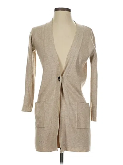 Pre-owned Poof Cardigan Sweater In Tan