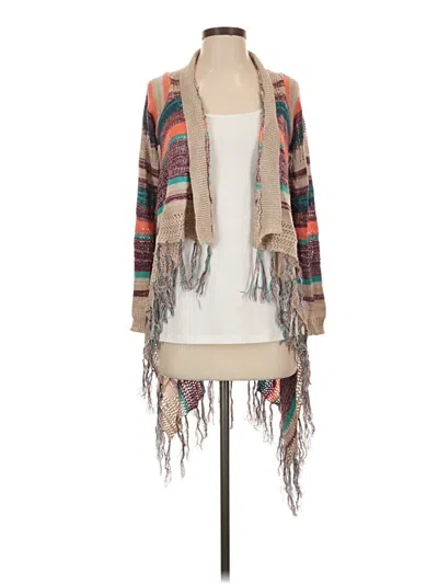 Pre-owned Poof Cardigan Sweater In Tan