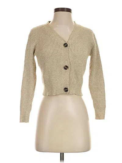 Pre-owned Poof Cardigan Sweater In Tan