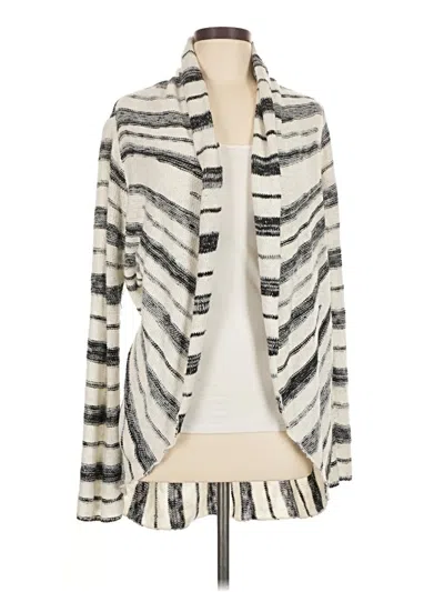 Pre-owned Poof Cardigan Sweater In White