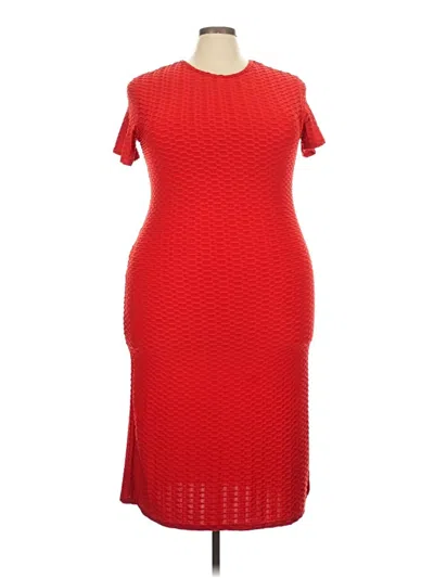Pre-owned Poof Casual Dress In Red