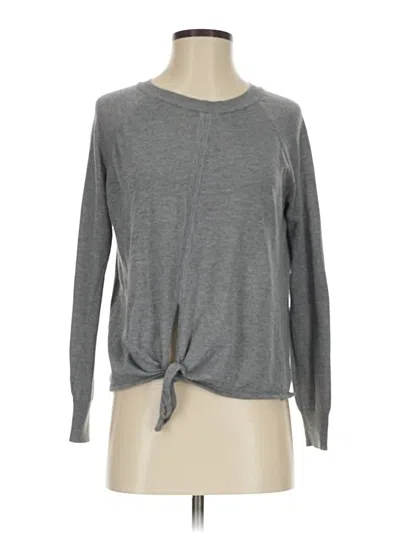 Pre-owned Poof Long Sleeve Top Gray Crew Neck Tops