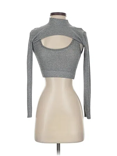 Pre-owned Poof Long Sleeve Turtleneck In Gray