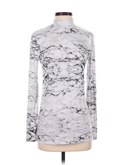 Pre-owned Poof Long Sleeve Turtleneck In Silver