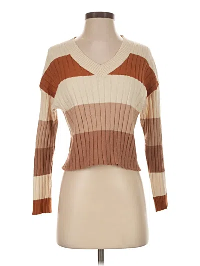 Pre-owned Poof Pullover Sweater In Brown