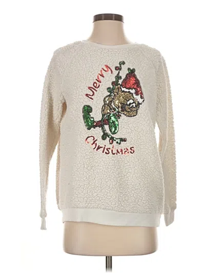 Pre-owned Poof Pullover Sweater In Ivory