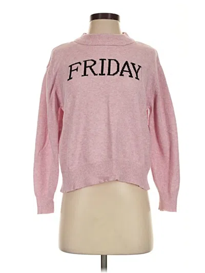 Pre-owned Poof Pullover Sweater In Pink