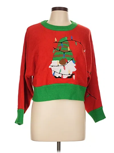 Pre-owned Poof Pullover Sweater In Red