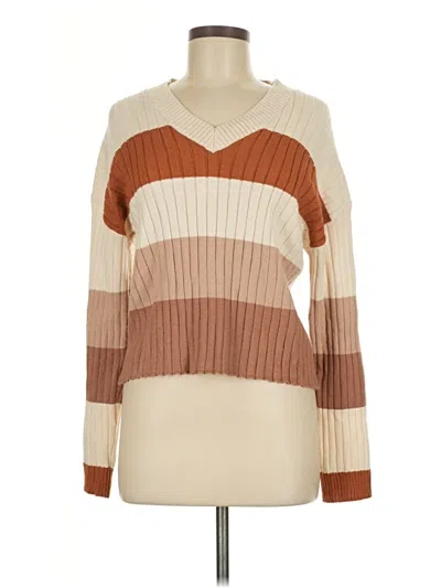 Pre-owned Poof Pullover Sweater In Tan