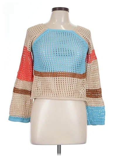 Pre-owned Poof Pullover Sweater In Tan