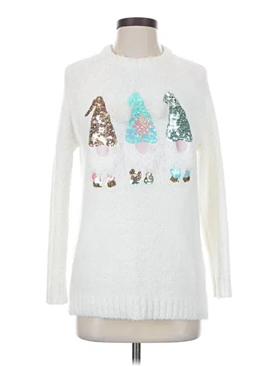 Pre-owned Poof Pullover Sweater In White