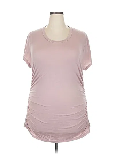 Pre-owned Poof Short Sleeve Top Pink Scoop Neck Tops