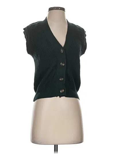 Pre-owned Poof Sweater Vest In Green